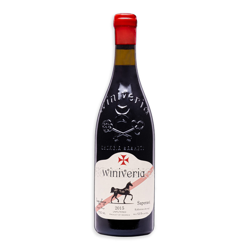 Taste this Winiveria Saperavi, a soft dry red wine with a unique flavor from Georgia at Ghvino.shop ✓ Service ✓ Quality ✓ Fast delivery