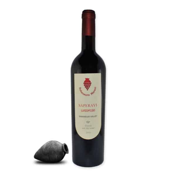 Babaneuris Marani Saperavi is a powerful Georgian qvevri wine with dark fruit and earthy notes. Decanting recommended for optimum expression.