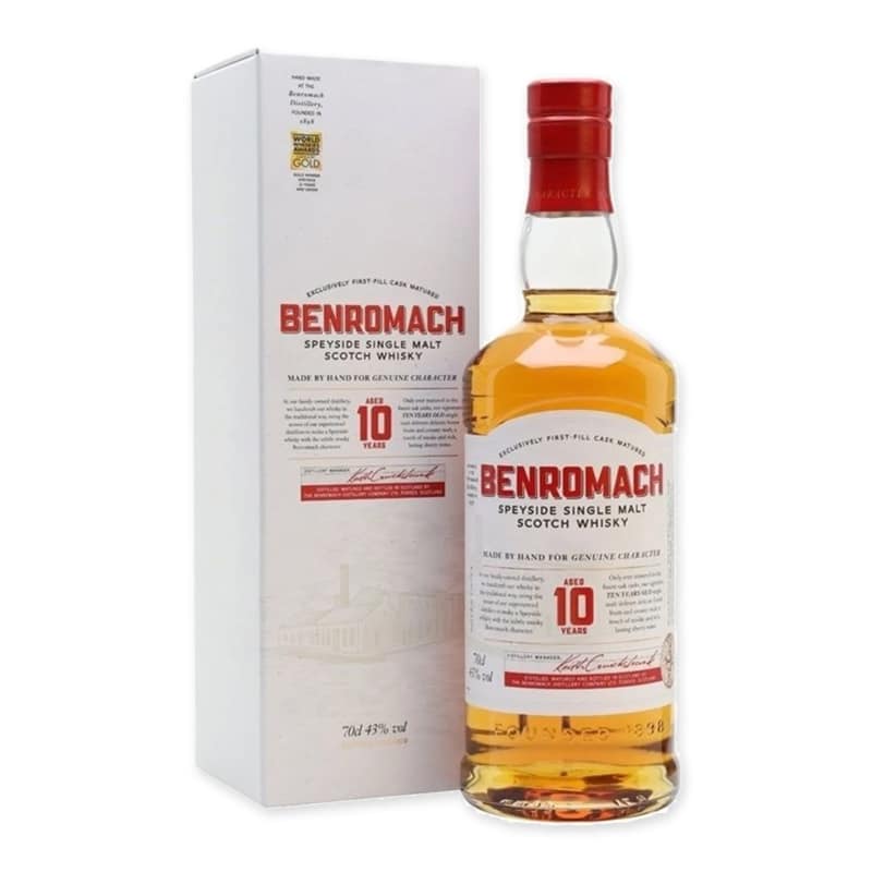 Ervaar de rijke en rokerige smaken van Benromach 10 Year Old