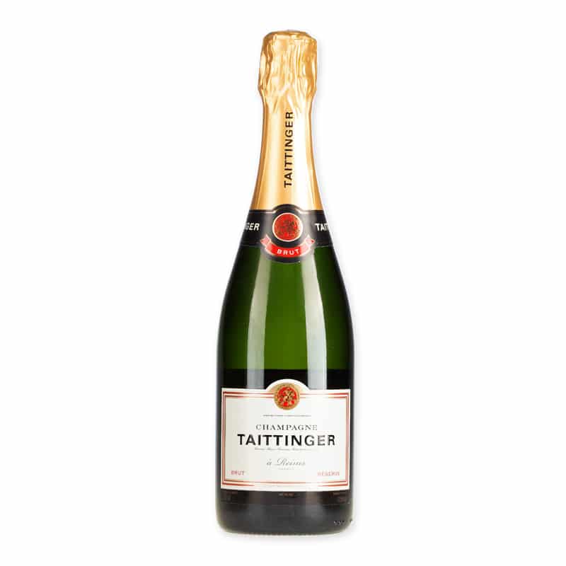 Geniet van de verfijnde en elegante smaak van Taittinger Brut Réserve Champagne. Een blend van Chardonnay