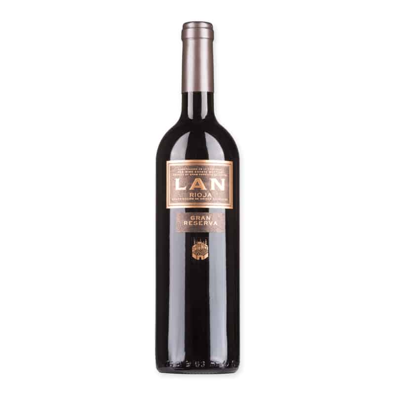 LAN Rioja Gran Reserva aged 24 months in oak and 36 months bottle aging. Full, spicy, and elegant. Perfect with roasted meat.