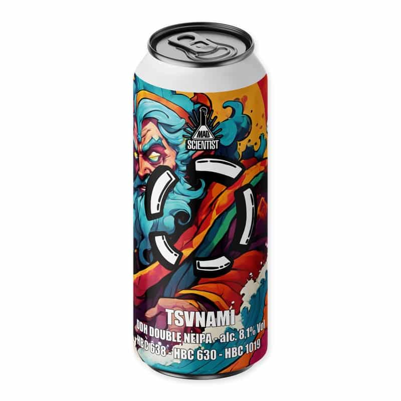 TSVNAMI is a NEDIPA with 8.1%, brewed with experimental hops. Juicy, fruity, and limited – from Brouwerij LOST.