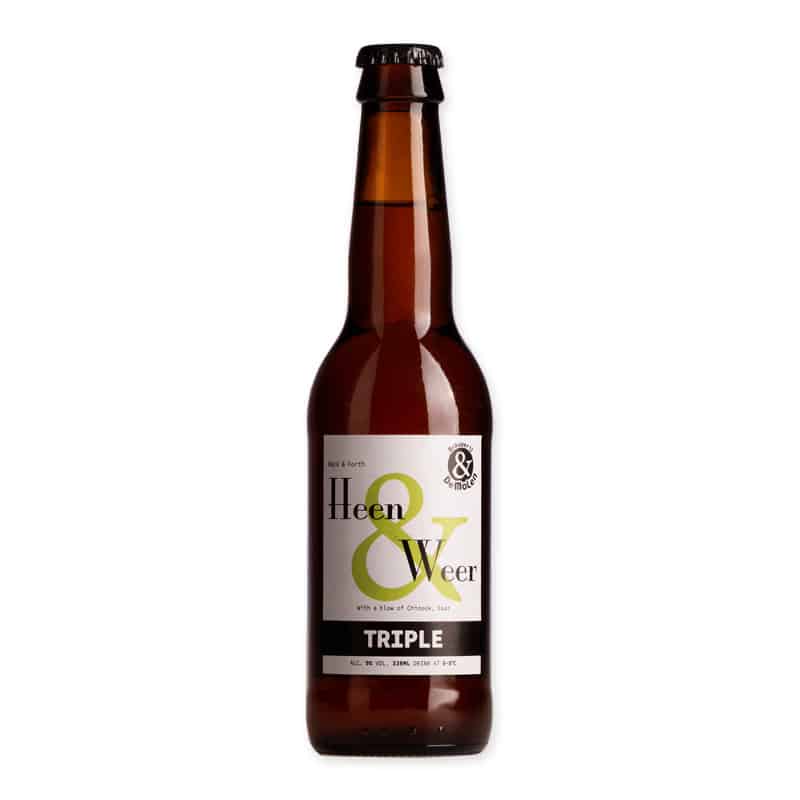 De Molen Heen & Weer is a Belgian tripel with sweet malt, fruity aromas, and 9% alcohol. Powerful and balanced.