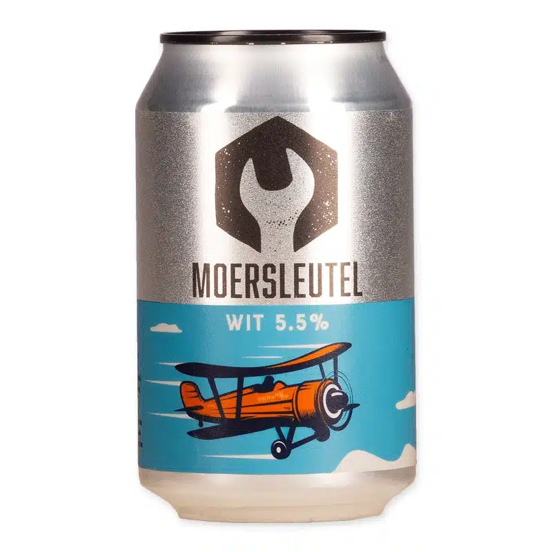 Moersleutel Wit is a refreshing white beer with citrus, wheat, and white wine aromas thanks to Nelson Sauvin hops.