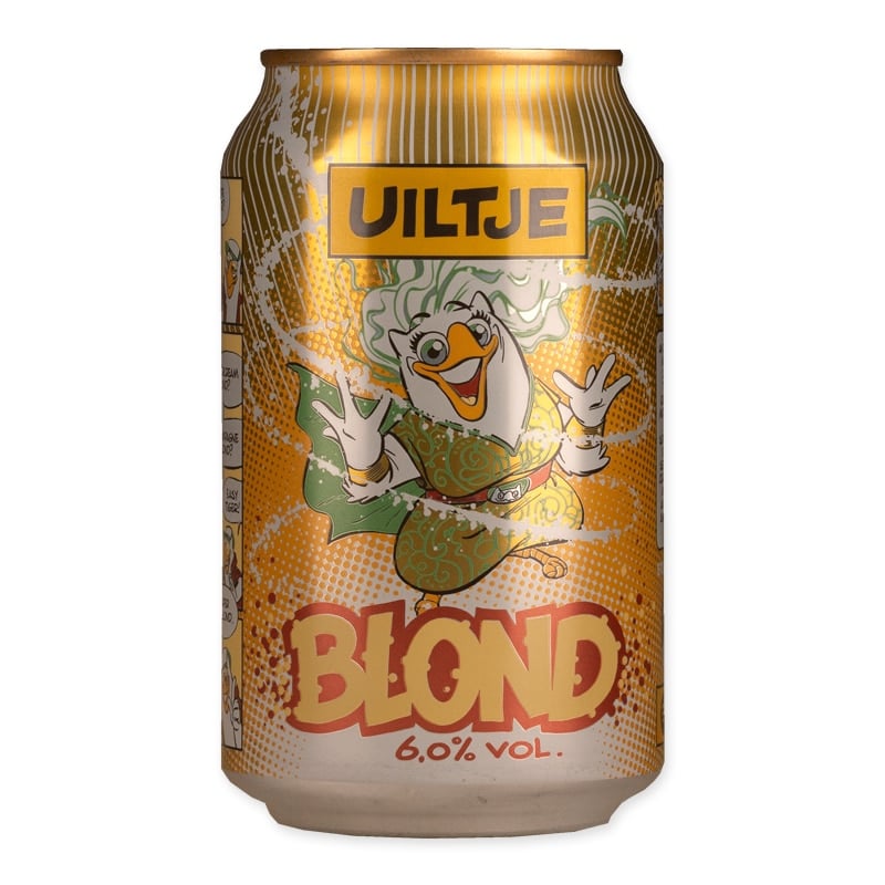 Uiltje Blond is a fresh blonde ale of 6% with American hops. Fruity, easy to drink, and distinctive.